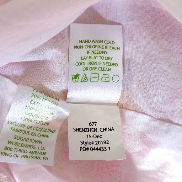 Lilly Pulitzer Crocheted Yoke Sweetheart Sleeveless Shift Dress 00 - Picture 5 of 8